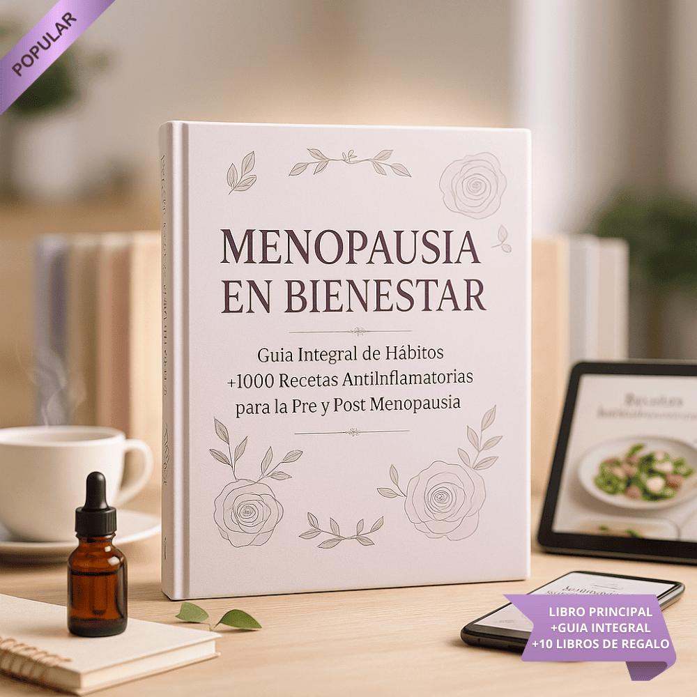 MENOPAUSIA EN BIENESTAR: GUIA INTEGRAL +1000 RECETAS ANTIINFLAMATORIAS + 10 REGALOS