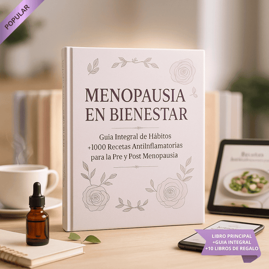 MENOPAUSIA EN BIENESTAR: GUIA INTEGRAL +1000 RECETAS ANTIINFLAMATORIAS + 10 REGALOS
